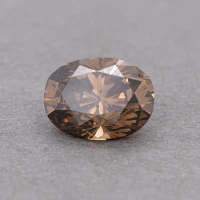 1.65 Carat Fancy Dark Brown Oval Diamond, SI1, GIA Certified