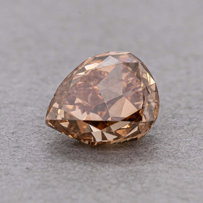 1.04 Carat Brown Pear Diamond, I2, GIA Certified