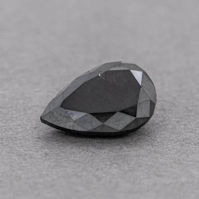 1.53 Carat Natural Black Pear Diamond