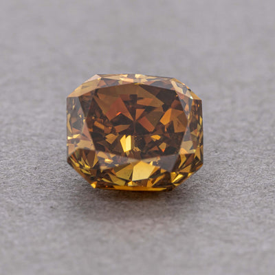 1.67 Carat Fancy Deep Yellow-Brown Radiant Diamond, SI1, GIA Certified