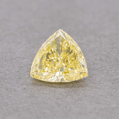 0.98 Carat Fancy Intense Yellow Trillion Diamond, SI2, GIA Certified
