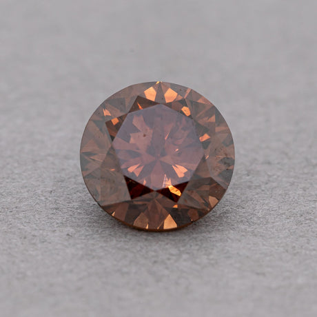 1.42 Carat Fancy Dark Orange-Brown Round Diamond, SI2 - loose diamond