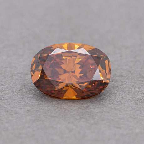 1.12 Carat Fancy Deep Brownish Orange Oval Diamond - loose diamond