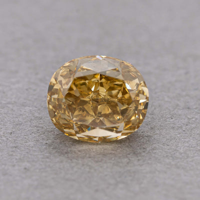 1.00 Carat Fancy Brownish Yellow Oval Diamond, SI1, GIA Certified