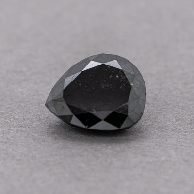2.99 Carat Natural Black Pear Diamond