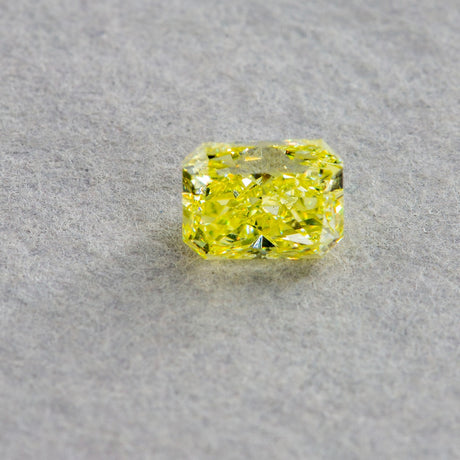 0.55 Carat Fancy Intense Yellow Radiant Diamond, SI2 - loose diamond