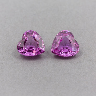 3.2 Carat Sapphire - Pink - Heart (Pair)