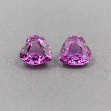 3.2 Carat Sapphire Pink Heart (Pair)