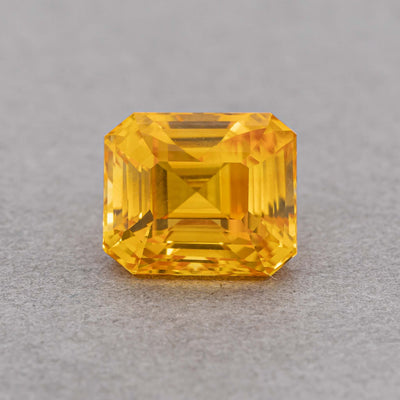 3.51 Carat Sapphire - Orangy Yellow - Emerald