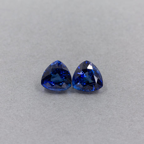 2.36 Carat Sapphire Blue Triangle (Pair)