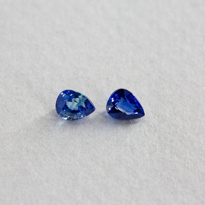 1.05 Carat Sapphire - Blue - Pear (Pair)
