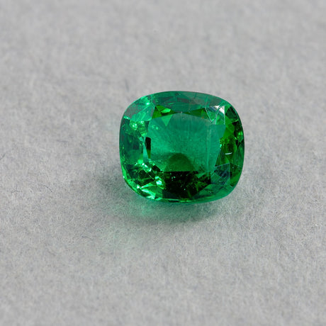 0.57 Carat Emerald Green Cushion Brilliant